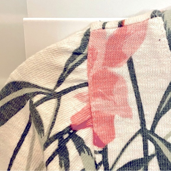 LOFT Floral Puff Shoulder Balloon Sleeves Top S / XS - Picture 6 of 11